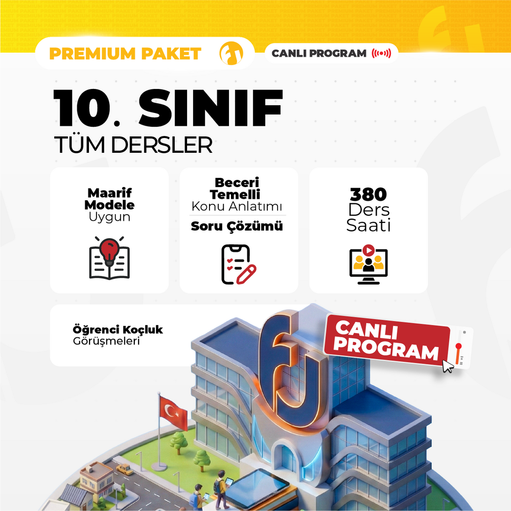 10. Sınıf Tüm Dersler 2027 Premium Paket | Canlı Program