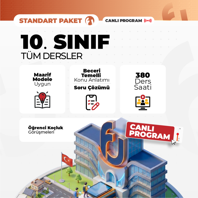 Farklı YKS - 10. Sınıf Tüm Dersler 2027 Standart Paket | Canlı Program