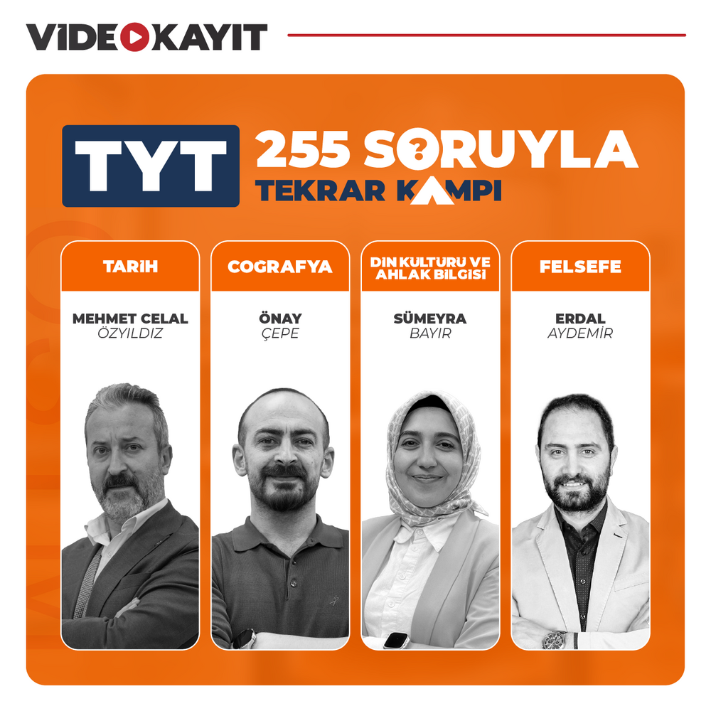 255 Soruda TYT MSÜ Tarih Coğrafya Din Kültürü Felsefe Tekrar Kampı | Video Kayıt