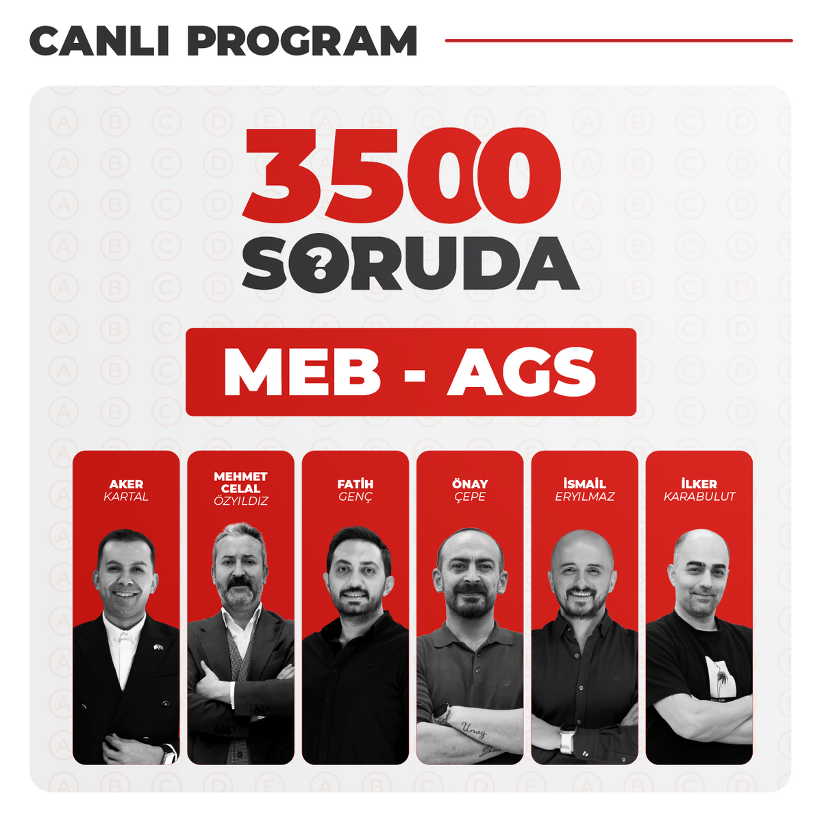 3500 Soruda Meb Ags Canlı Program | Toplu Paket