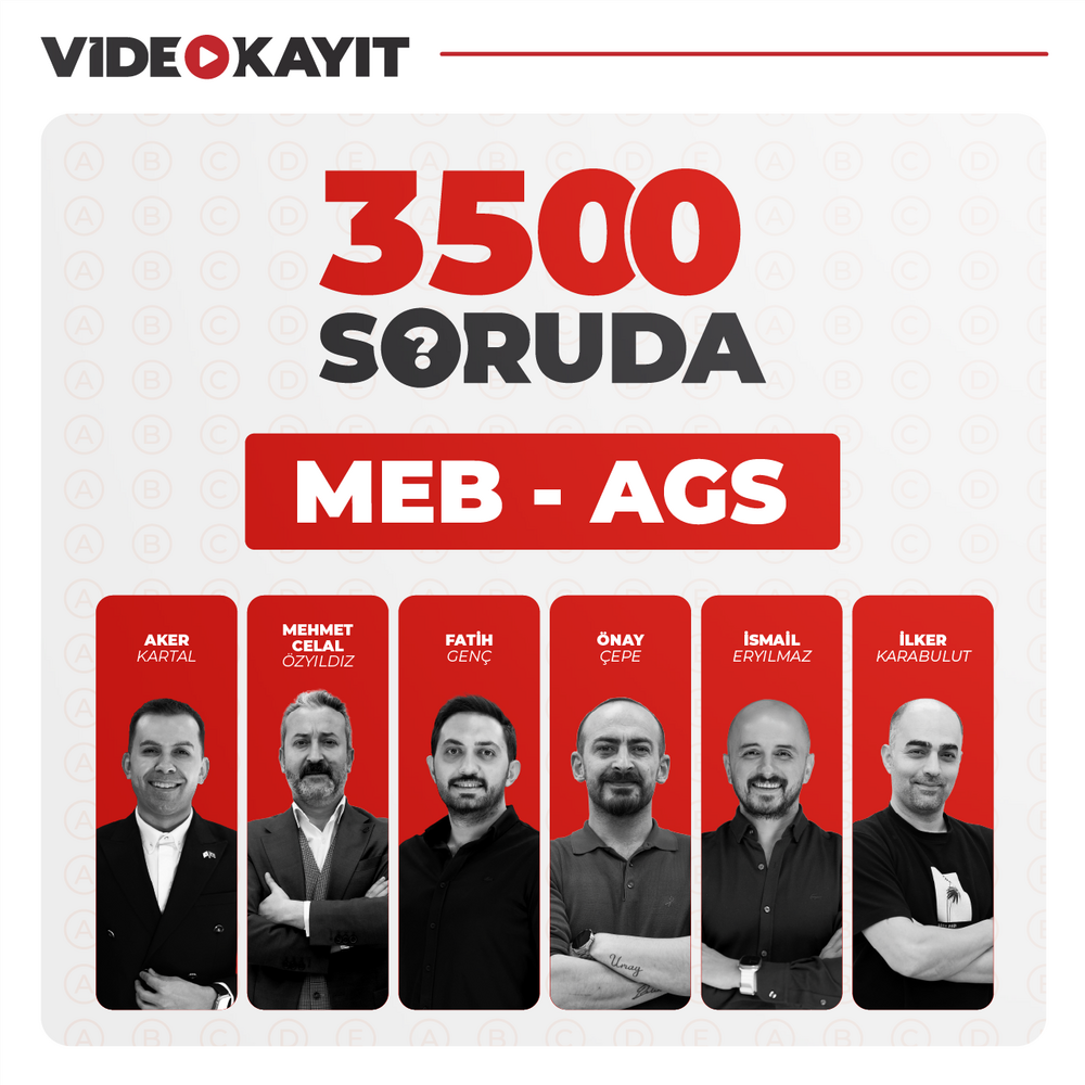 3500 Soruda MEB AGS Video Kayıt | Toplu Paket