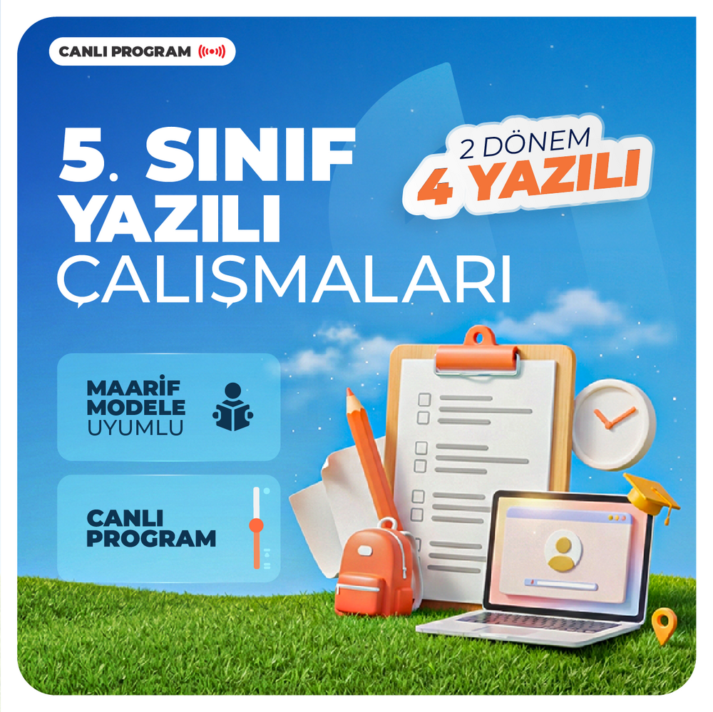 5. Sınıf Yazılı Çalışmaları 2027 | Canlı Program