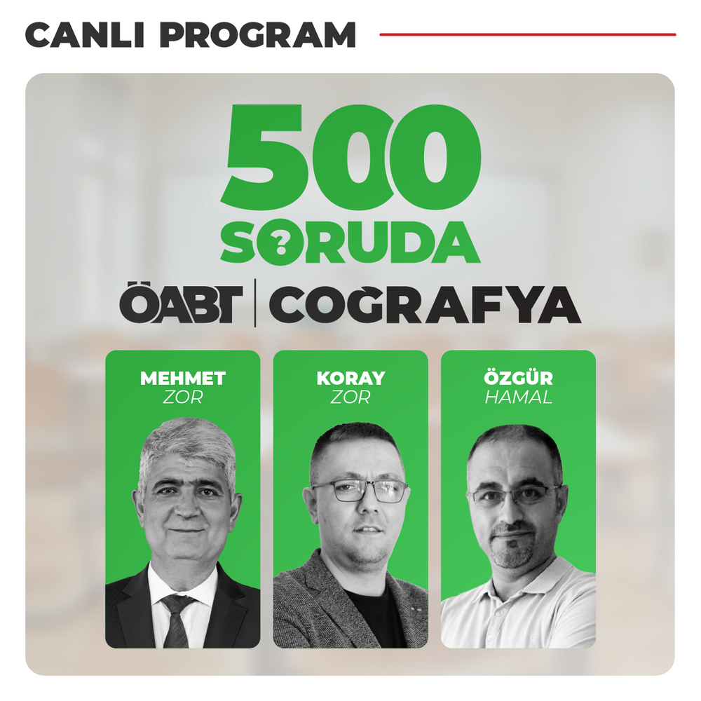 500 Soruda Coğrafya ÖABT | Canlı Program