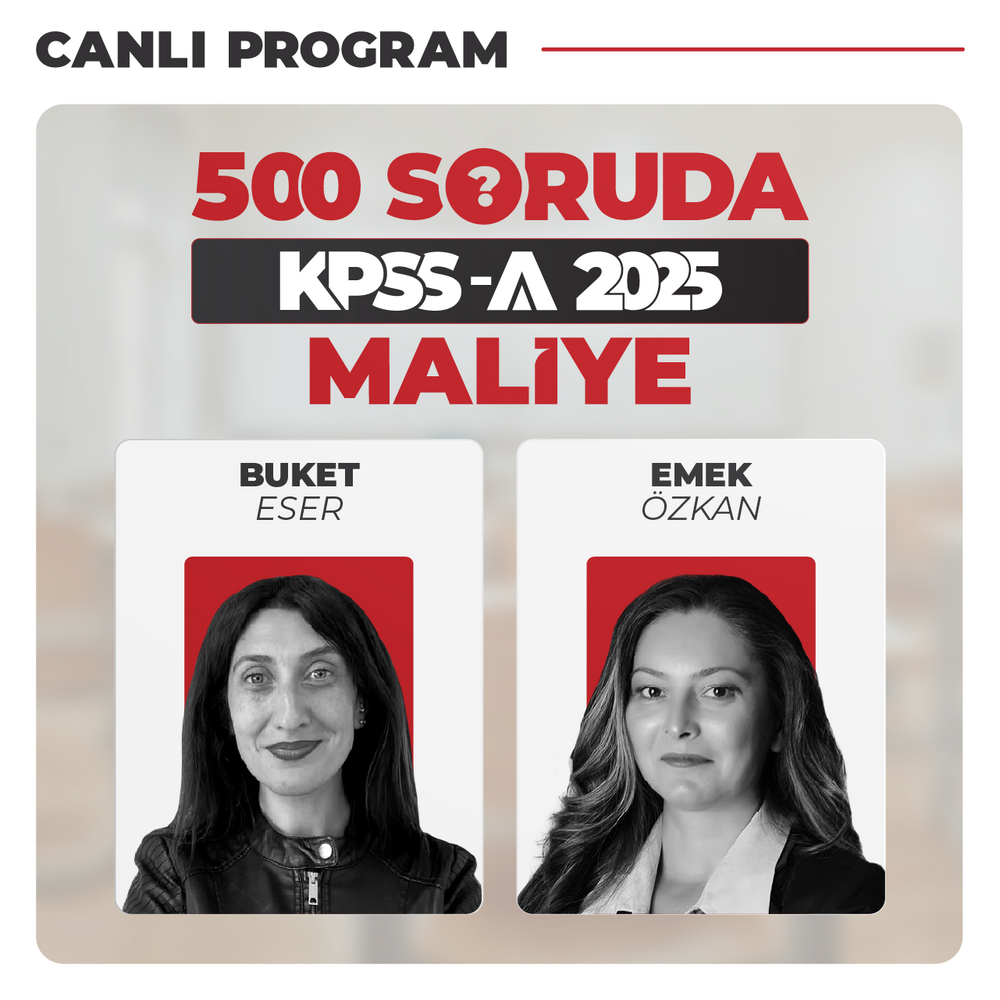 500 Soruda KPSS A Maliye | Canlı Program