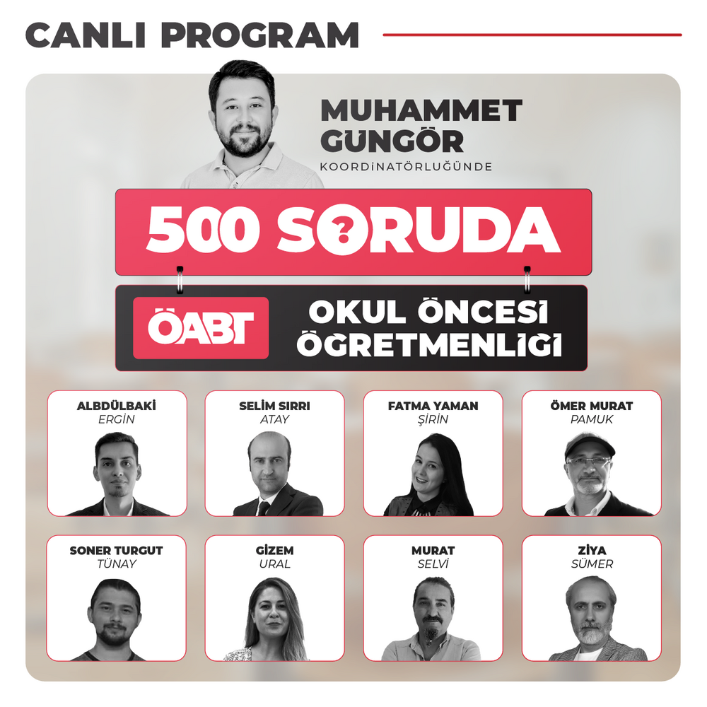500 Soruda Okul Öncesi ÖABT | Canlı Program
