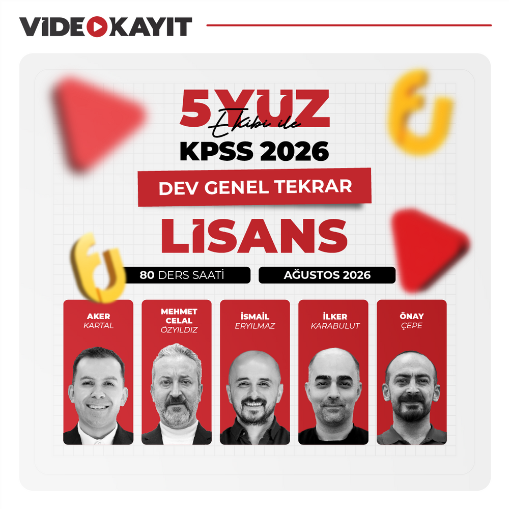 5YÜZ Ekibi ile Genel Yetenek Genel Kültür 2026 DEV Genel Tekrar | Video Kayıt