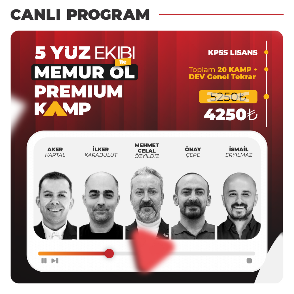 5YÜZ Ekibi ile KPSS Lisans Premium Kamp | Canlı Program
