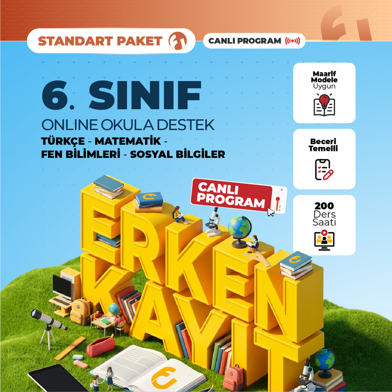 Farklı LGS - 6. Sınıf Online Okula Destek 2027 Standart Paket | Canlı Program
