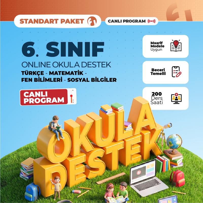 Farklı LGS - 6. Sınıf Online Okula Destek 2027 Standart Paket | Canlı Program