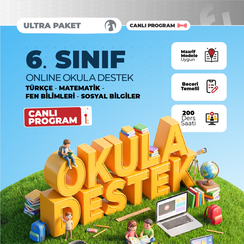 Farklı LGS - 6. Sınıf Online Okula Destek 2027 Ultra Paket | Canlı Program