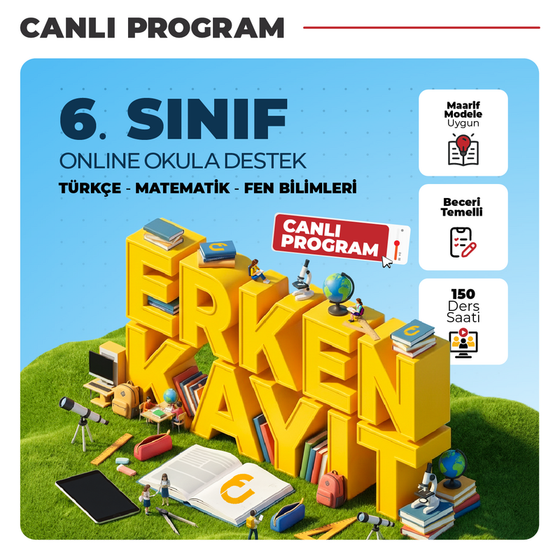 Farklı LGS - 6.Sınıf Online Okula Destek 2027 | Canlı Program