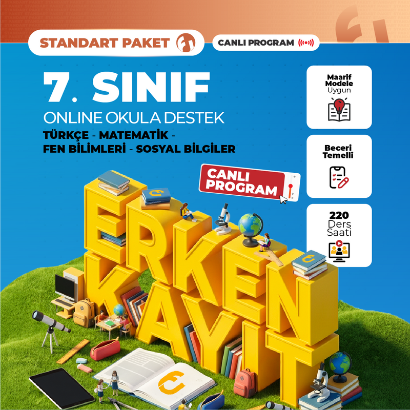 Farklı LGS - 7. Sınıf Online Okula Destek 2027 Standart Paket | Canlı Program
