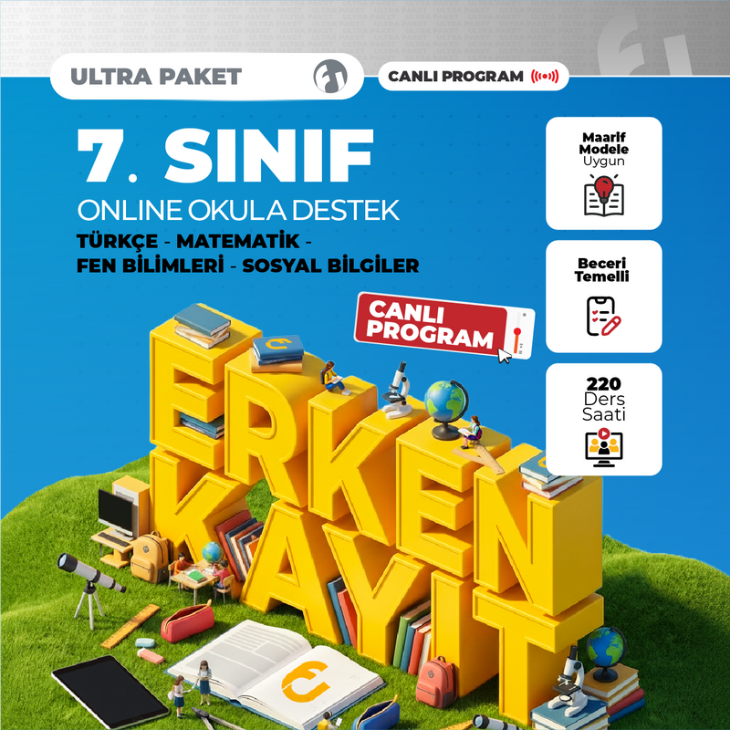 Farklı LGS - 7. Sınıf Online Okula Destek 2027 Ultra Paket | Canlı Program