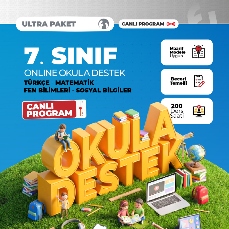Farklı LGS - 7. Sınıf Online Okula Destek 2027 Ultra Paket | Canlı Program