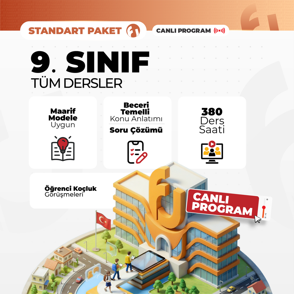9. Sınıf Tüm Dersler 2027 Standart Paket | Canlı Program