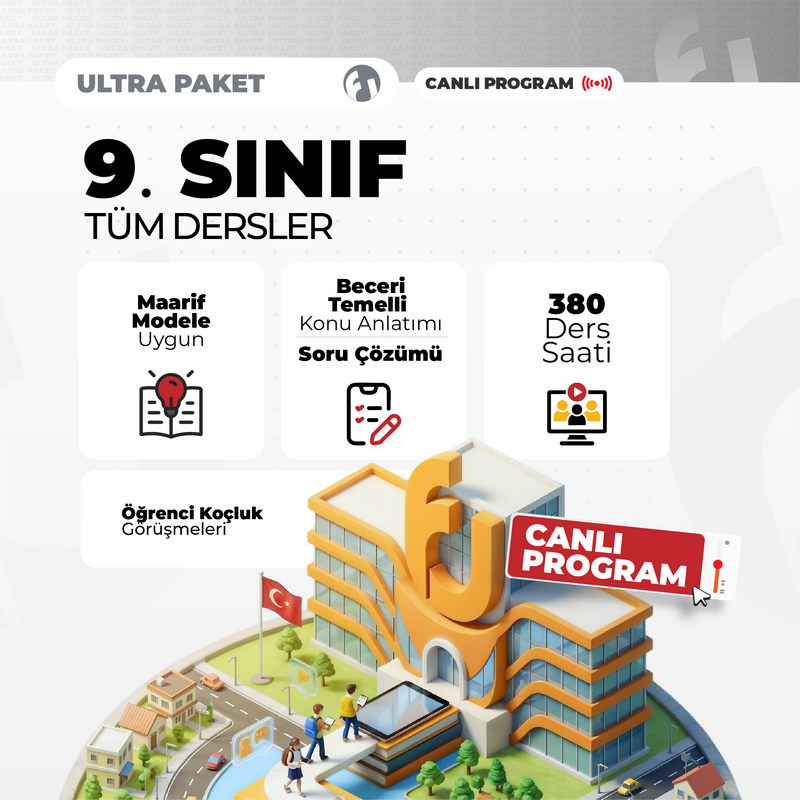 Farklı YKS - 9. Sınıf Tüm Dersler 2027 Ultra Paket | Canlı Program