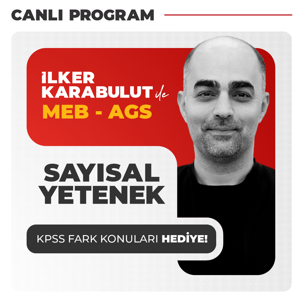 AGS Sayısal Yetenek 2026 | Canlı Program