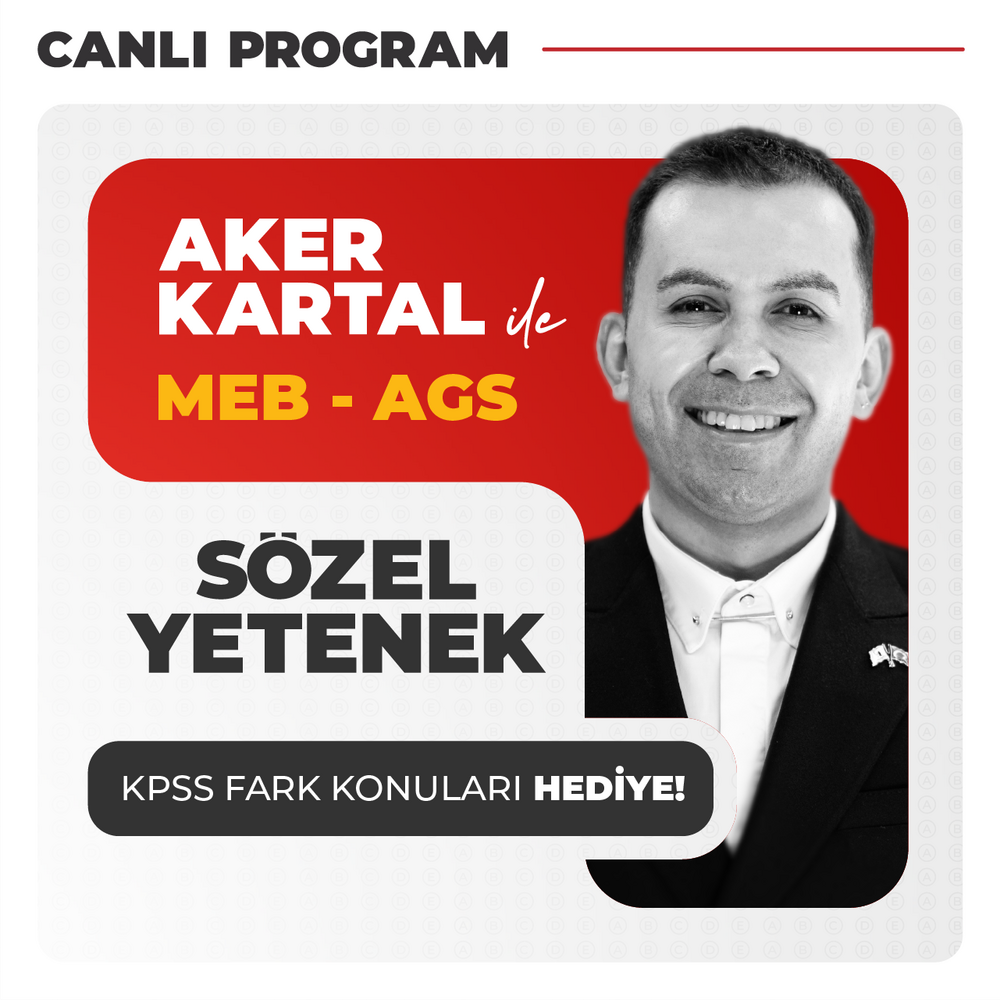 AGS Sözel Yetenek 2026 | Canlı Program