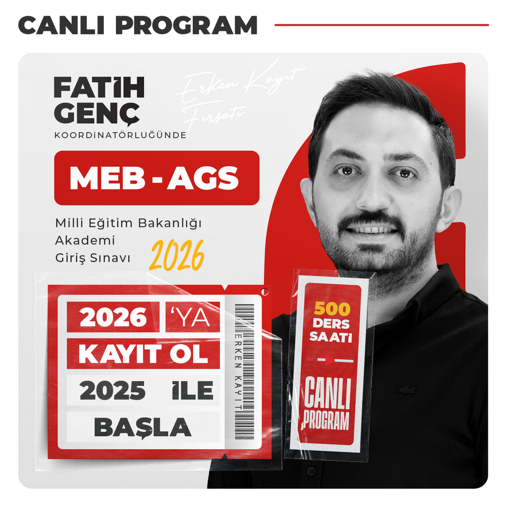 Akademi Giriş Sınavı MEB AGS 2026 | Canlı Program