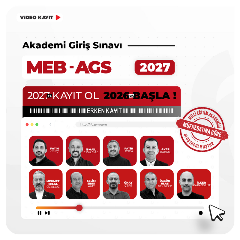 Farklı KPSS - Akademi Giriş Sınavı MEB AGS 2027 | Video Kayıt