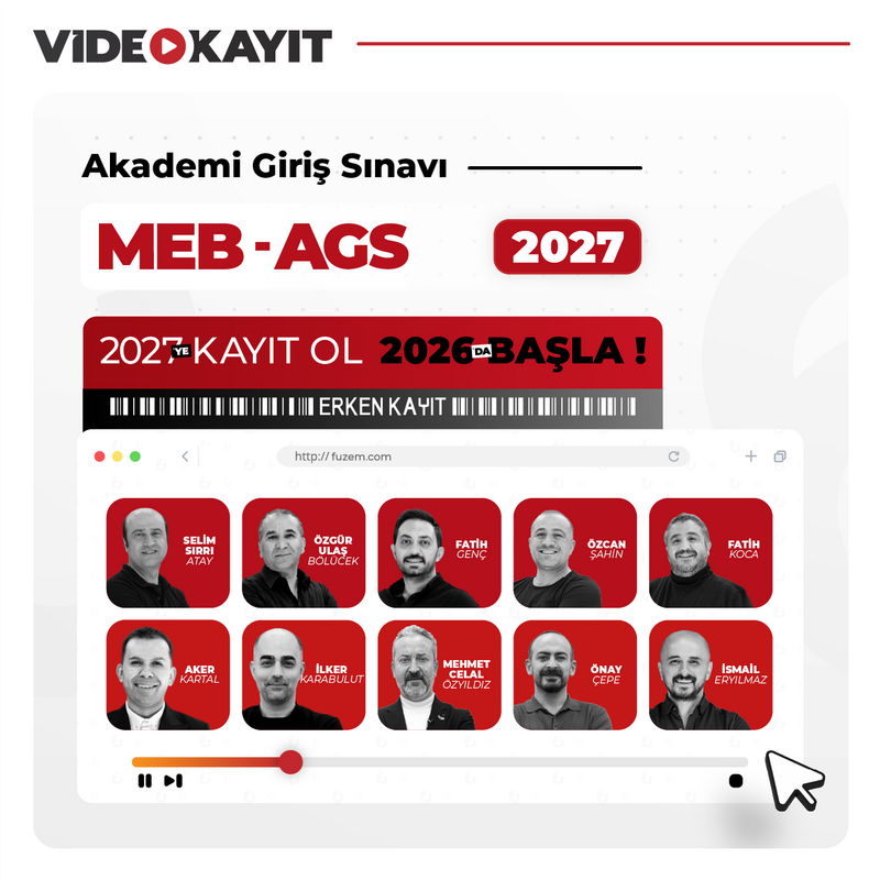Farklı KPSS - Akademi Giriş Sınavı MEB AGS 2027 | Video Kayıt