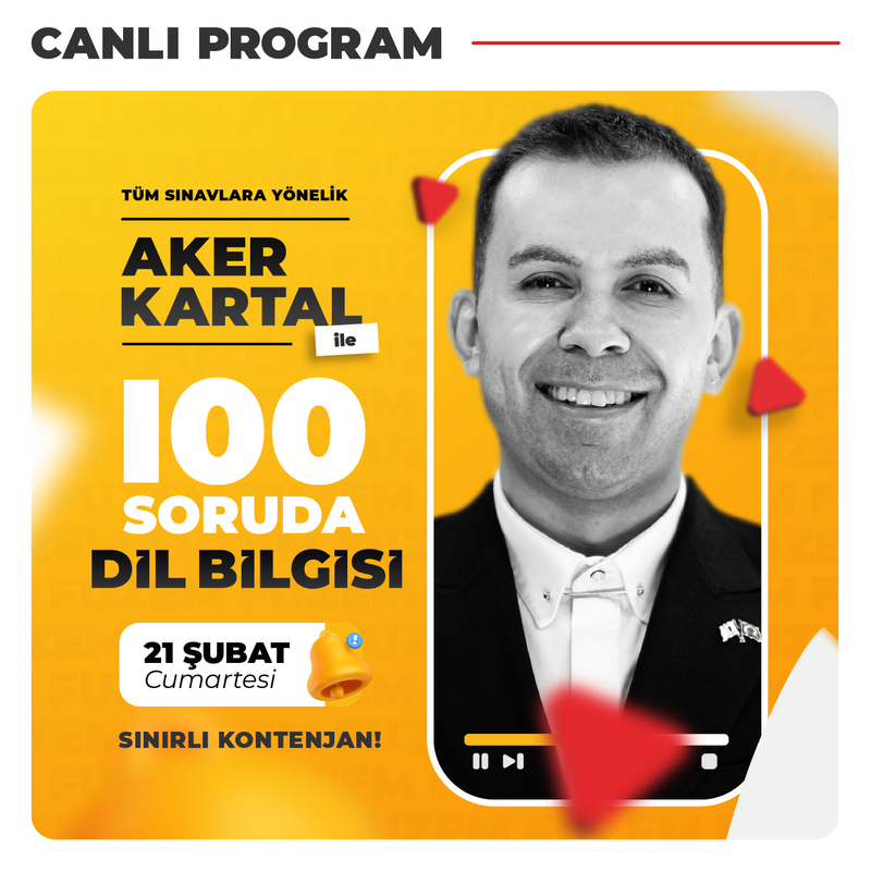 Farklı KPSS - Aker KARTAL ile 100 Soruda Dil Bilgisi | Canlı Program