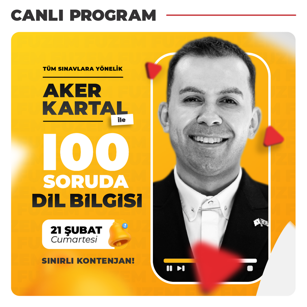 Aker KARTAL ile 100 Soruda Dil Bilgisi | Canlı Program