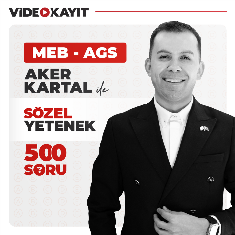 Aker KARTAL ile 500 Soruda MEB AGS Sözel Yetenek | Video Kayıt