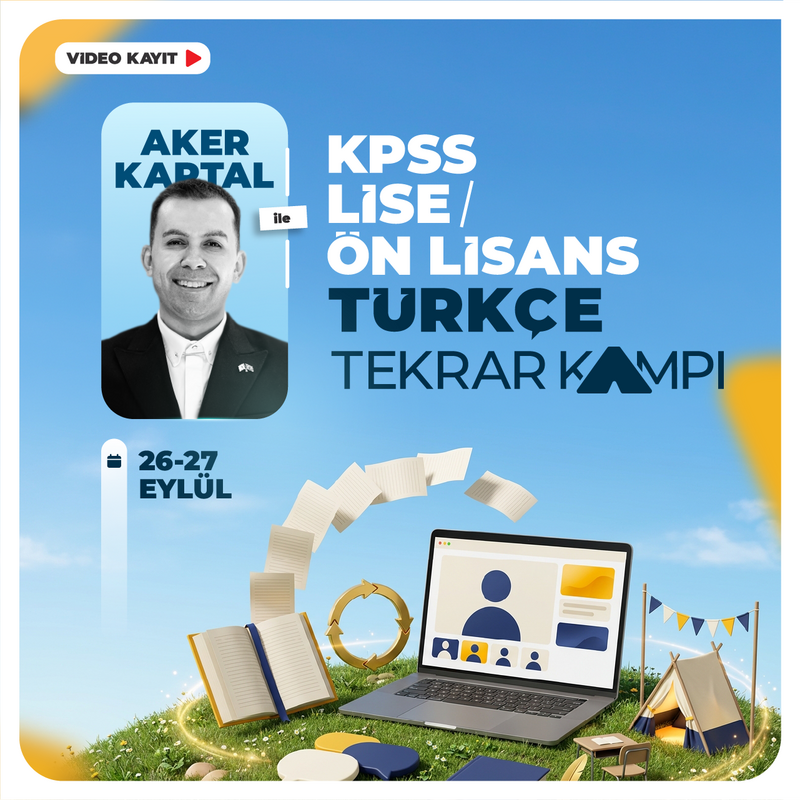 Farklı DGS - Aker Kartal ile KPSS Lise / Ön Lisans Türkçe Tekrar Kampı | Video Kayıt