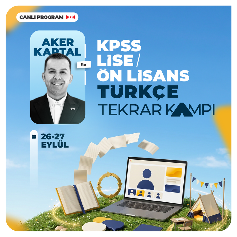 Farklı DGS - Aker Kartal ile KPSS Lise / Ön Lisans Türkçe Tekrar Kampı | Canlı Program