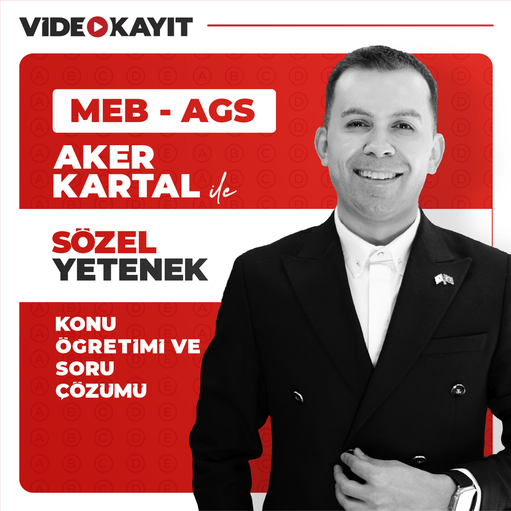 Aker KARTAL ile MEB AGS 2025 Sözel Yetenek | Video Kayıt