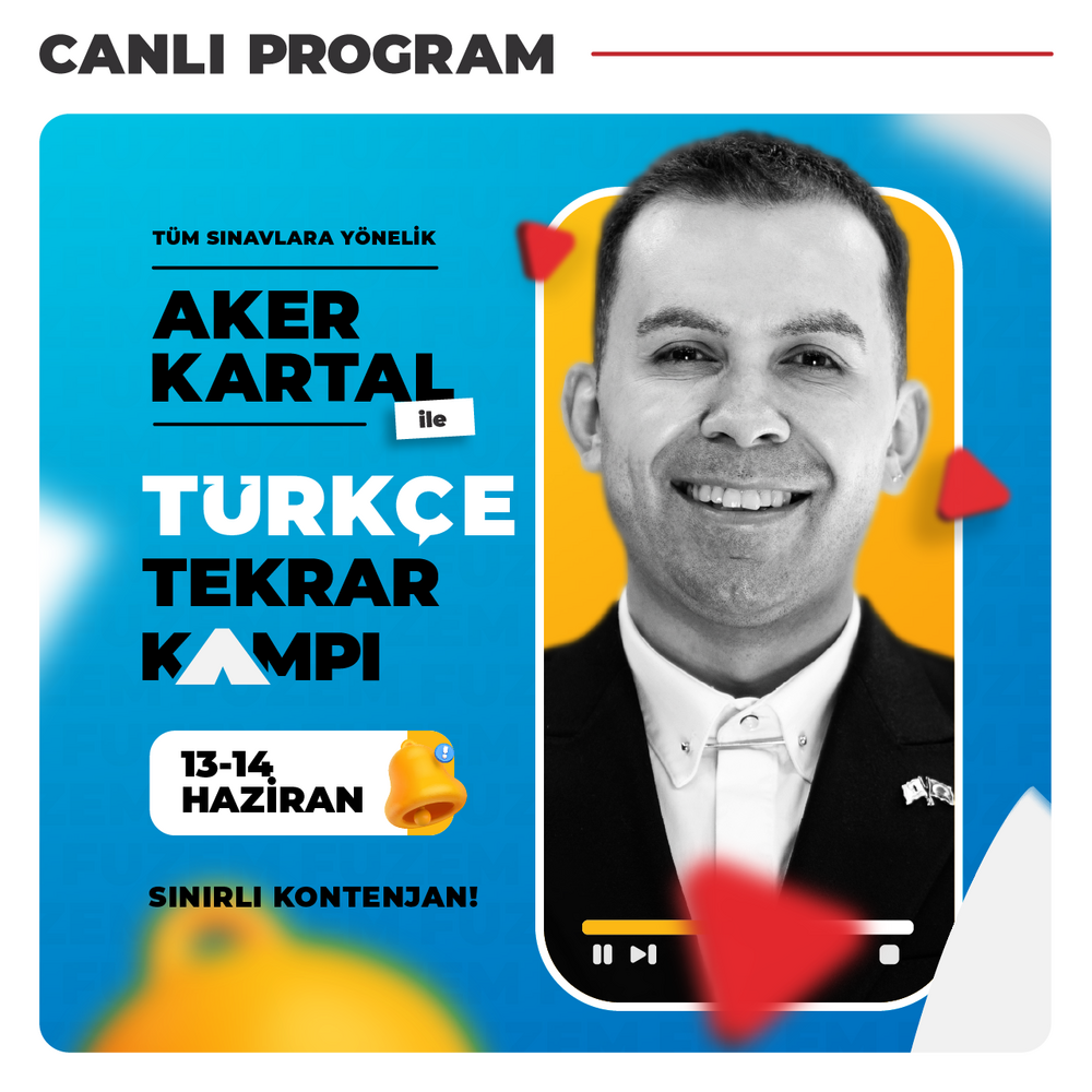 Aker KARTAL ile Türkçe Tekrar Kampı | Canlı Program