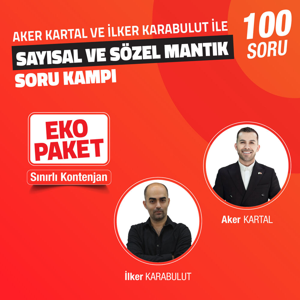 Aker KARTAL ve İlker KARABULUT ile Sayısal ve Sözel Mantık Soru Çözüm Kampı | Canlı Ders