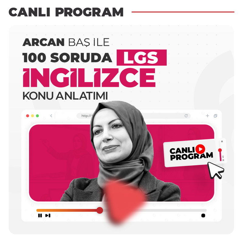 Farklı YKS - Arcan Baş ile 100 Soruda LGS İngilizce | Canlı Program