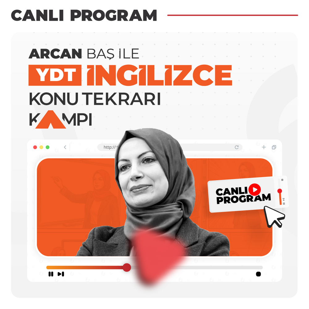 Arcan Baş ile YDT İngilizce Konu Tekrarı Kampı | Canlı Program