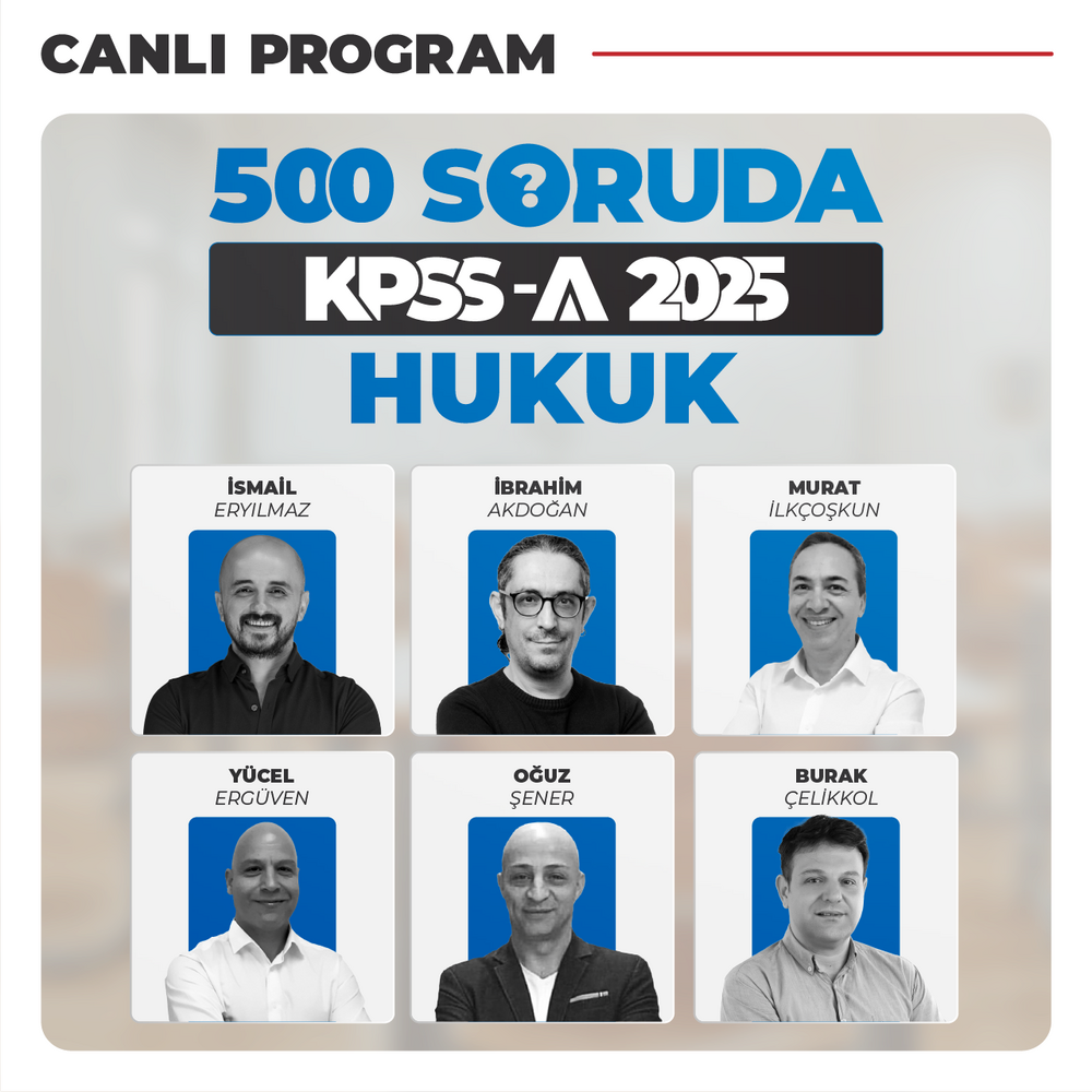 500 Soruda KPSS A Hukuk | Canlı Program