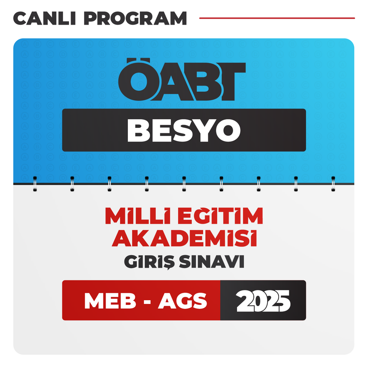 Besyo Öabt + Ags 2025 | Canlı Program