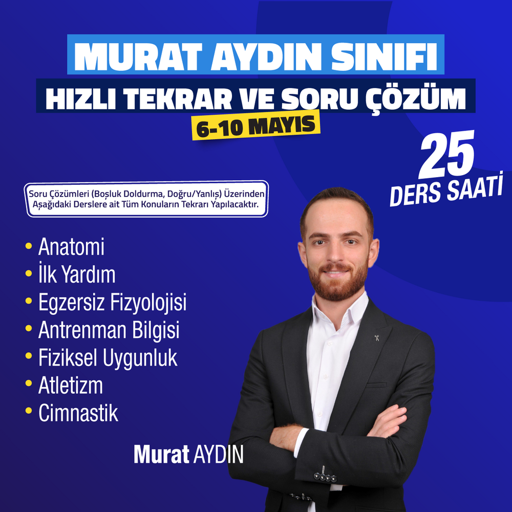 BESYO ÖABT Murat AYDIN Özel Sınıfı | Hızlı Tekrar ve Soru Çözüm