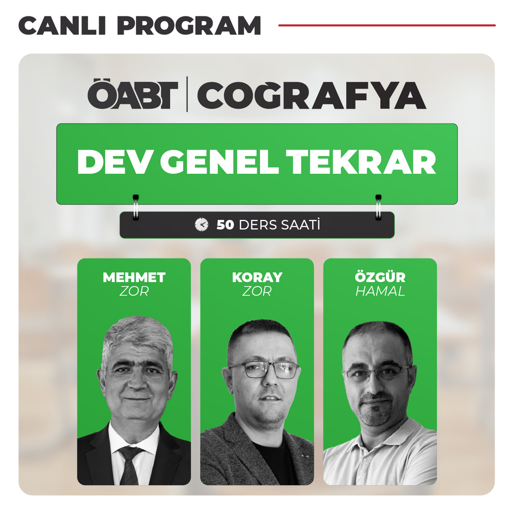 Coğrafya ÖABT DEV Genel Tekrar | Canlı Program