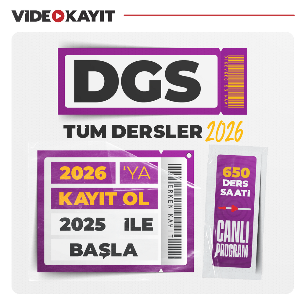 Dikey Geçiş Sınavı DGS Tüm Dersler 2026 | Video Kayıt