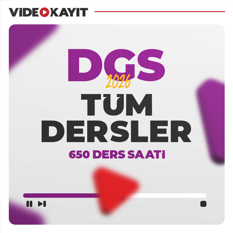 Farklı DGS - Dikey Geçiş Sınavı DGS Tüm Dersler 2026 | Video Kayıt