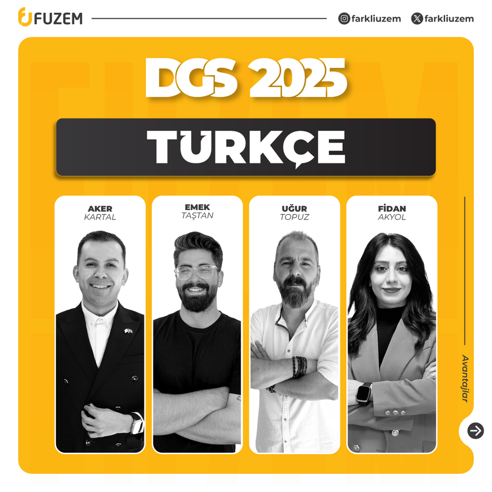 Dikey Geçiş Sınavı DGS Türkçe 2025 | Canlı Program