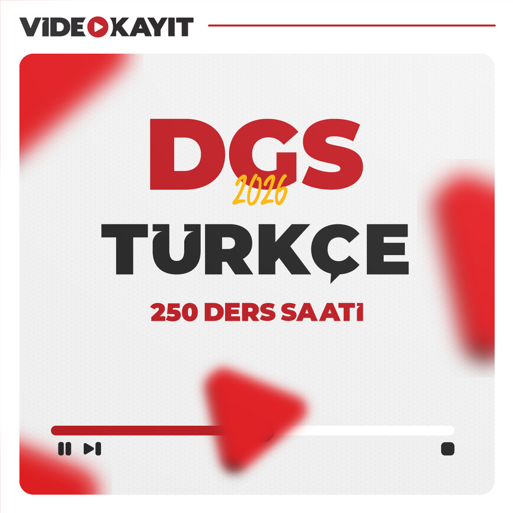 Dikey Geçiş Sınavı DGS Türkçe 2026 | Video Kayıt