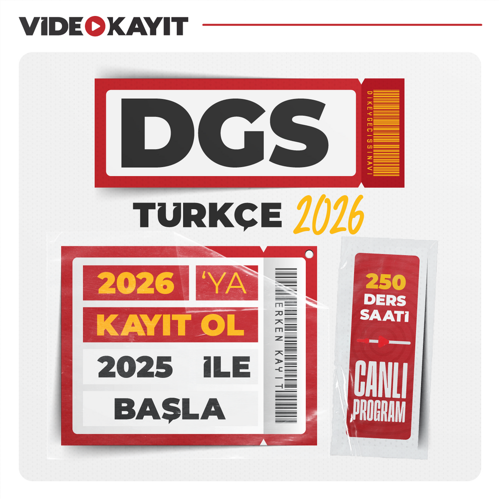 Dikey Geçiş Sınavı DGS Türkçe 2026 | Video Kayıt