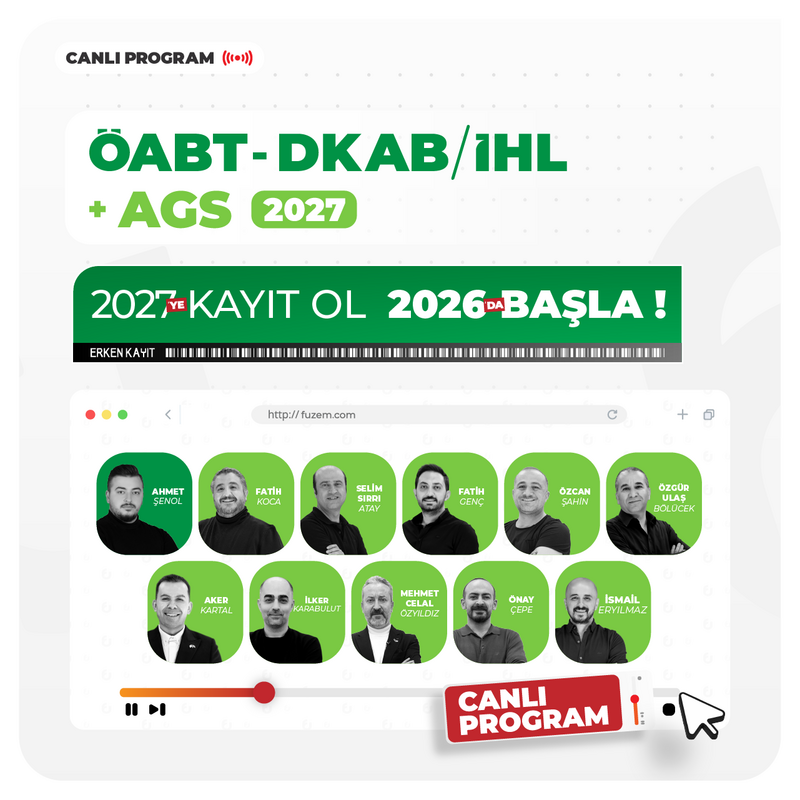 Farklı KPSS - DKAB/İHL ÖABT + AGS 2027 | Canlı Program