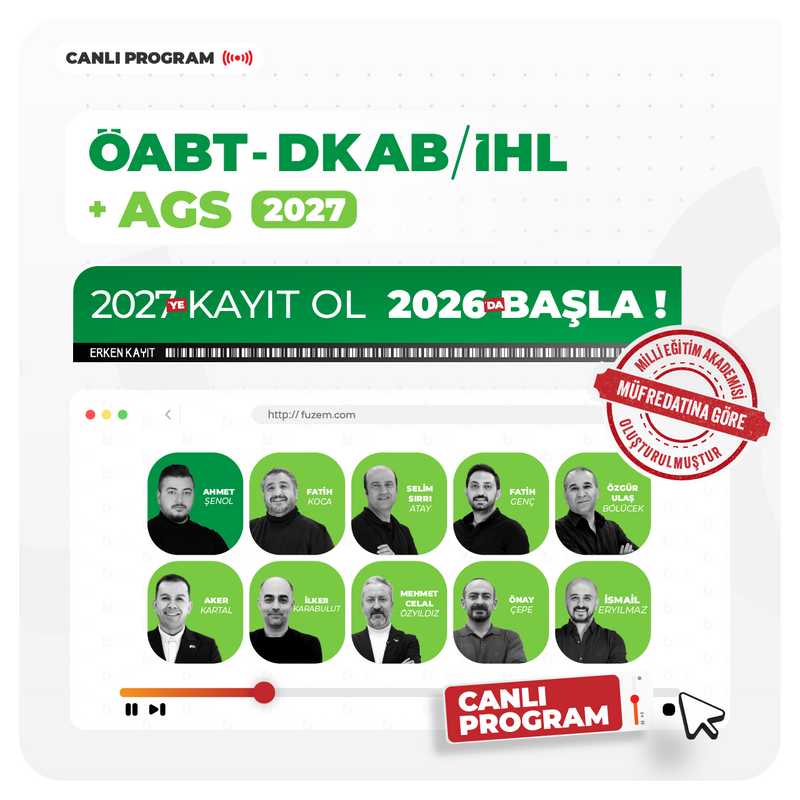 Farklı KPSS - DKAB/İHL ÖABT + AGS 2027 | Canlı Program