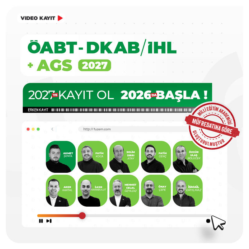 Farklı KPSS - DKAB/İHL ÖABT + AGS 2027 | Video Kayıt