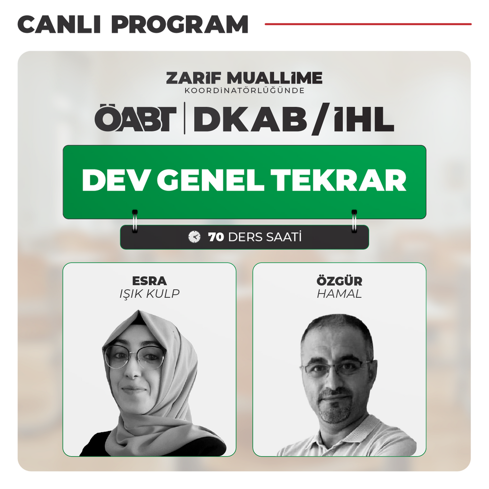 DKAB/İHL ÖABT DEV Genel Tekrar | Canlı Program