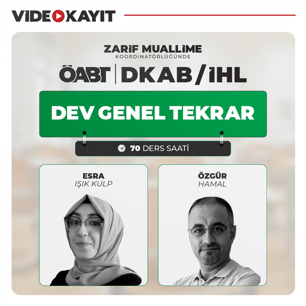 DKAB/İHL ÖABT DEV Genel Tekrar | Video Kayıt
