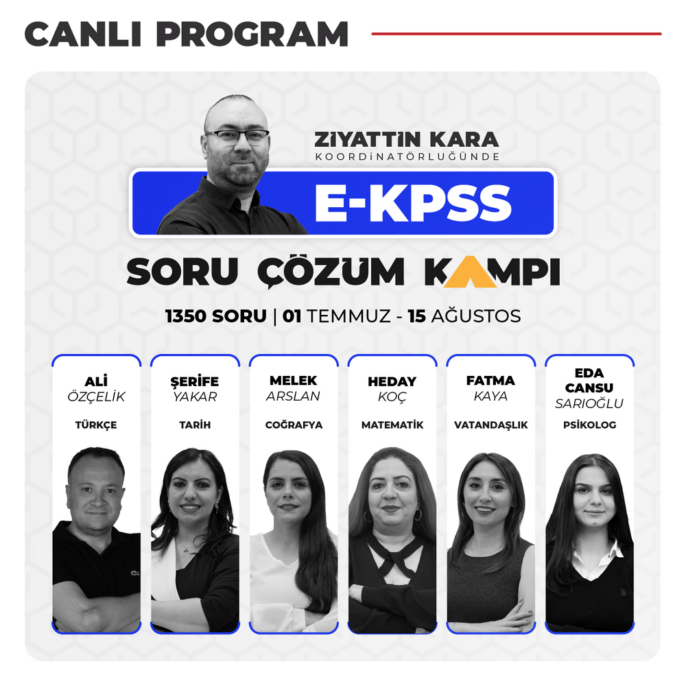 E-KPSS Soru Çözümü Hazırlık Kampı | Canlı Program